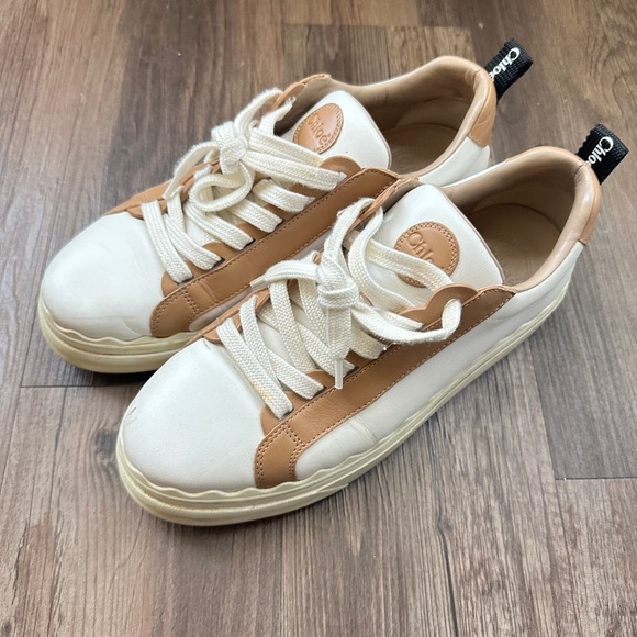 Chloe Shoes - Chloé white and brown sneakers size 41EU